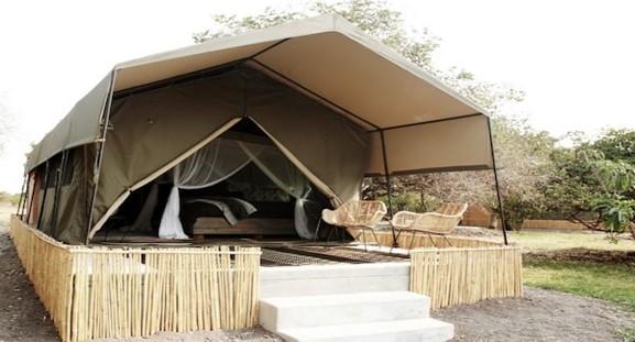 A hunting "fly camp" set up in Zambia