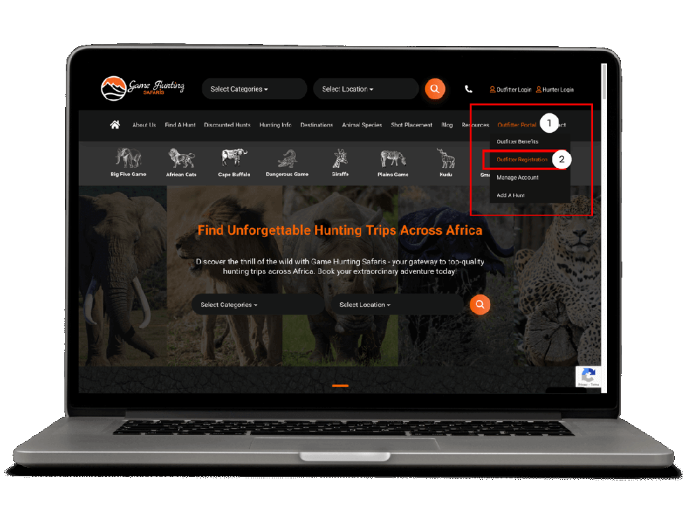 GHS How to register as outfitter