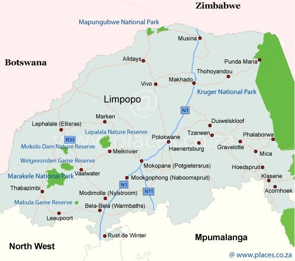Map of Limpopo