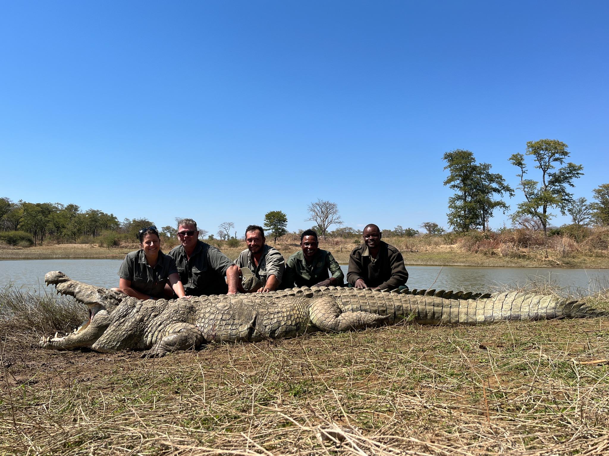 Giant Crocodile Hunting on Lake Cahora Bassa, Mozambique     