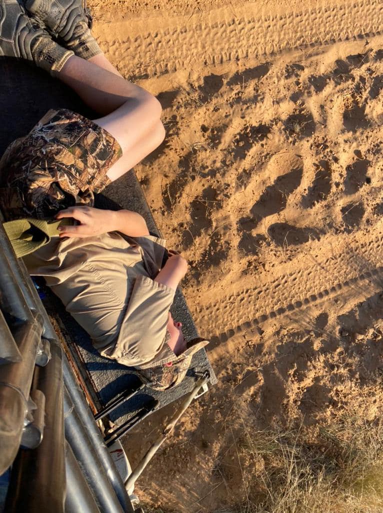 It's tough on an African hunt...sometimes you just need some shut eye!