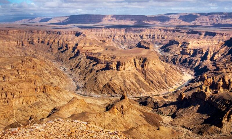 View over the Fish River Canyon in Namibia