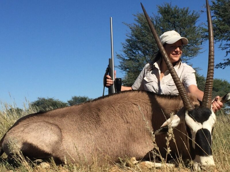 Tamlyn and her gemsbok Hunt